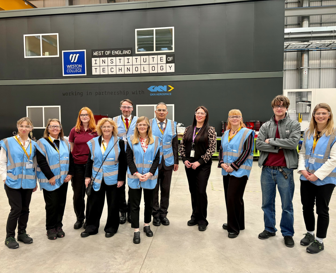 Claire Hazelgrove MP and WEIoT staff at West of England Institute of Technology